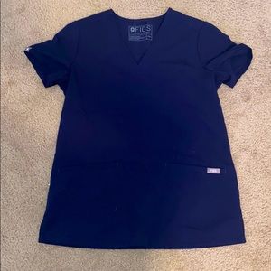 XXS NAVY FIGS SCRUB TOP